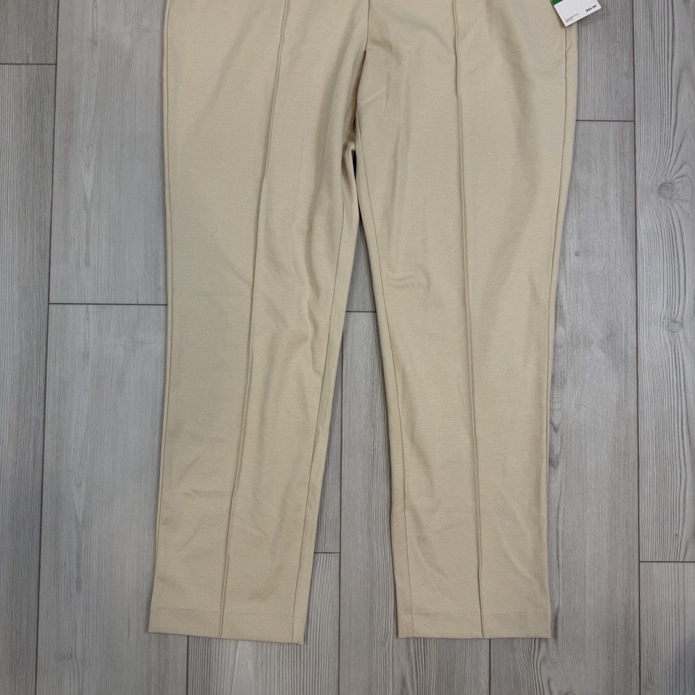 NWT Ruby Rd. Large Beige Pull On Pleated Pant Lat… - image 3